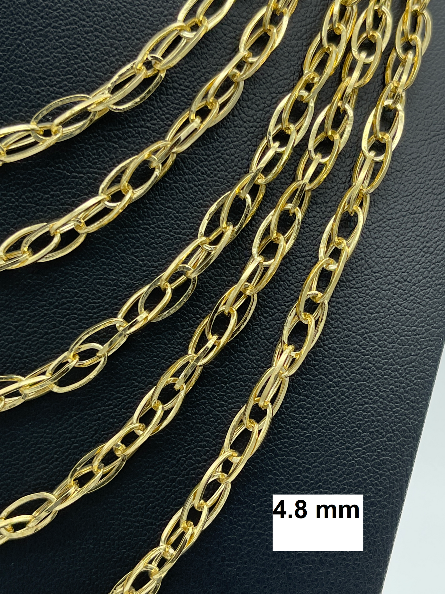 14K Yellow Gold Twisted Designer Chain Diamond Cut Necklace