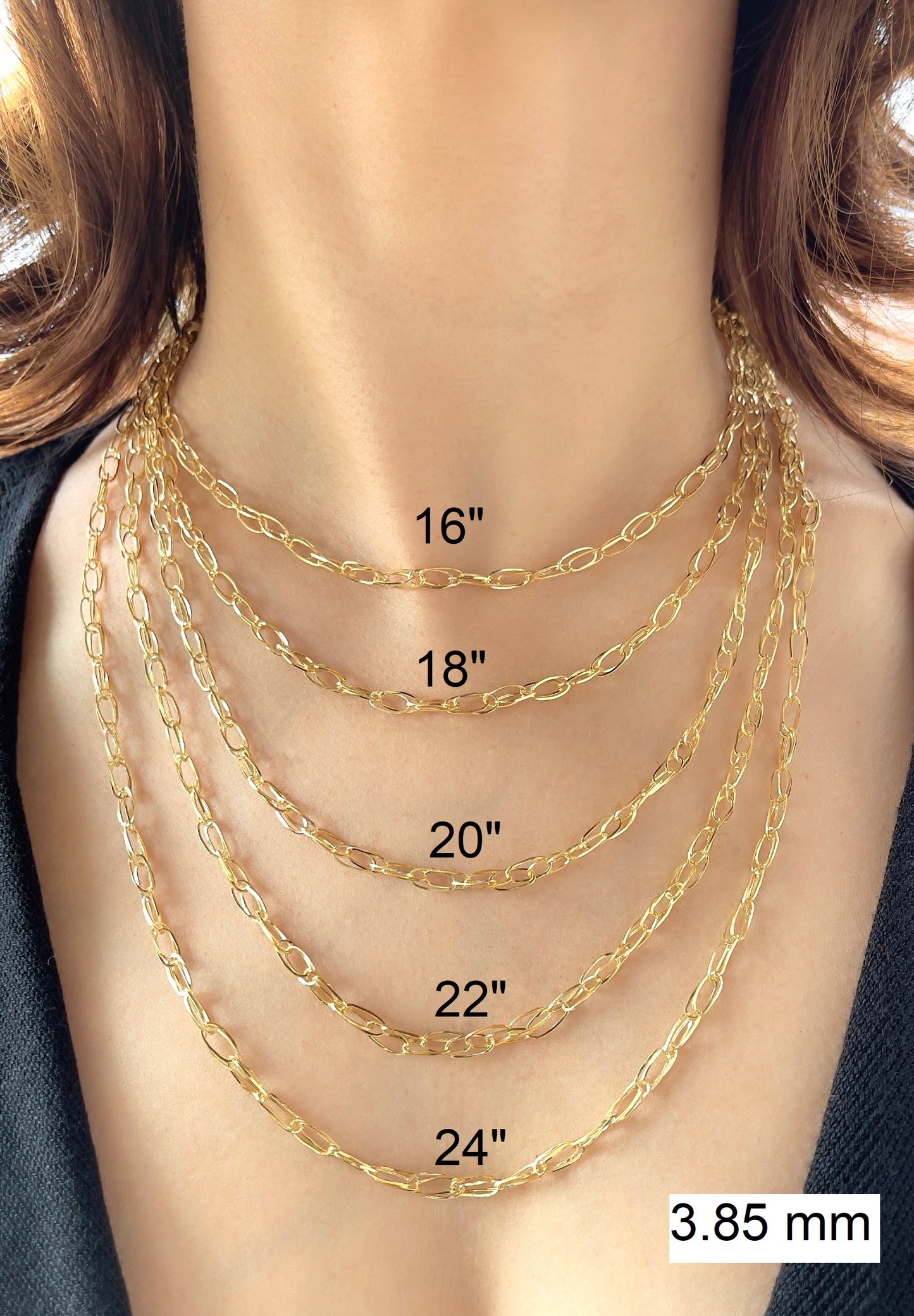 14K Yellow Gold Twisted Designer Chain Diamond Cut Necklace