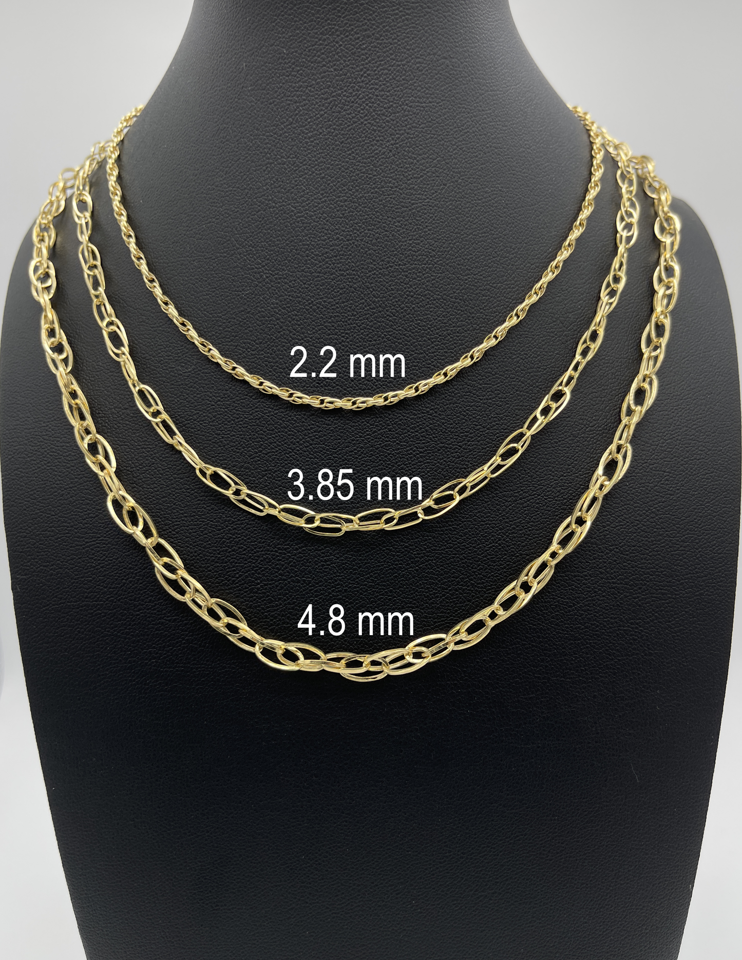 14K Yellow Gold Twisted Designer Chain Diamond Cut Necklace