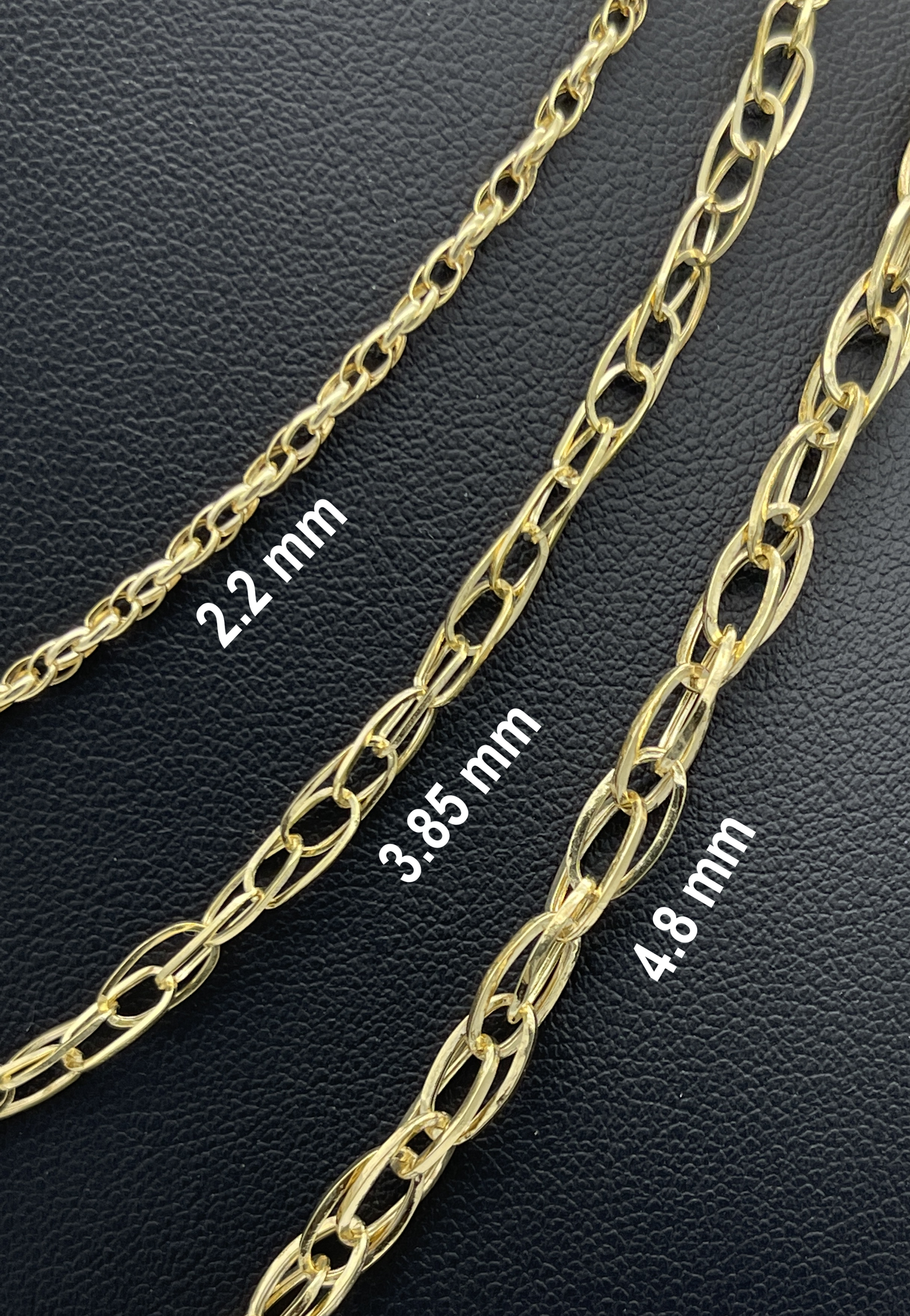 14K Yellow Gold Twisted Designer Chain Diamond Cut Necklace